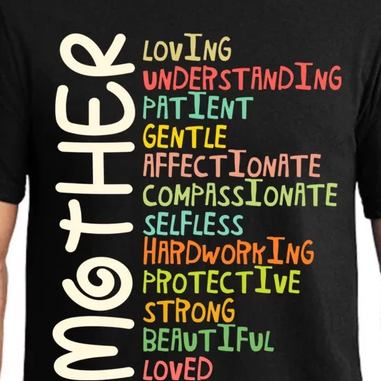 MOTHER Meaning I Love Mom Mothers Day Pajama Set