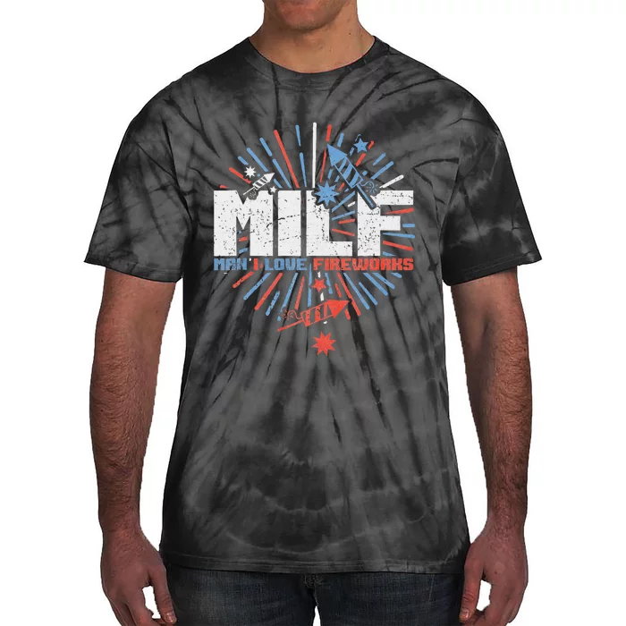 Milk Man I Love Fireworks 4th Of July Tie-Dye T-Shirt