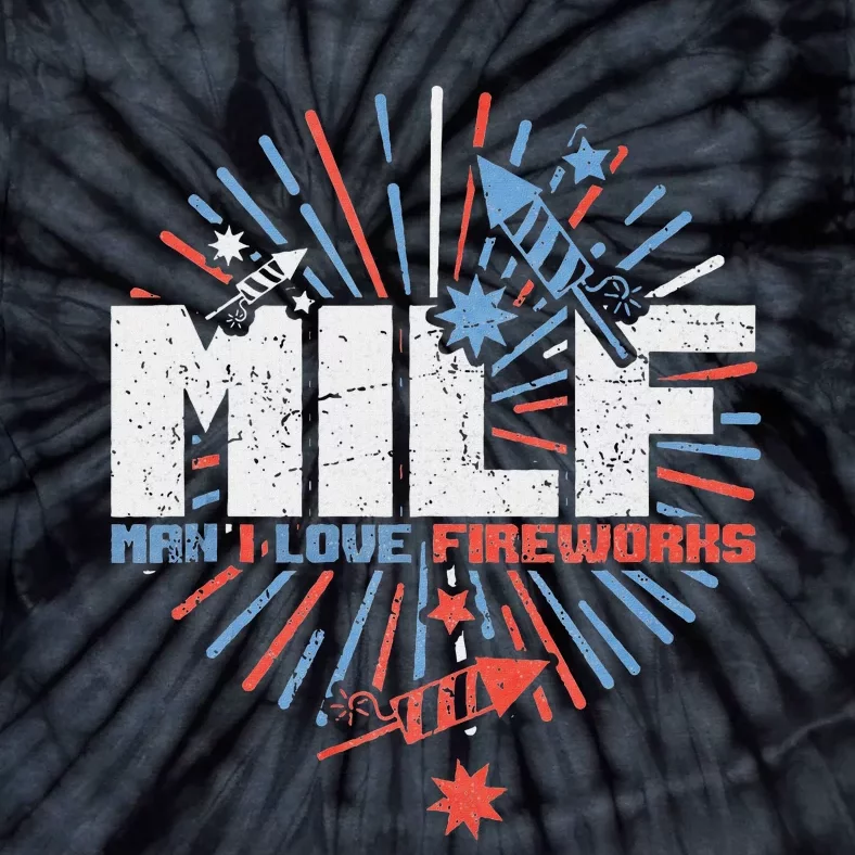 Milk Man I Love Fireworks 4th Of July Tie-Dye T-Shirt