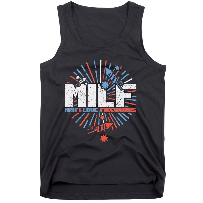 Milk Man I Love Fireworks 4th Of July Tank Top