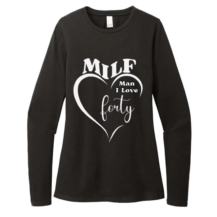 Milf Man I Love Forty Funny Over The Hill Milestone Birthday Womens CVC Long Sleeve Shirt