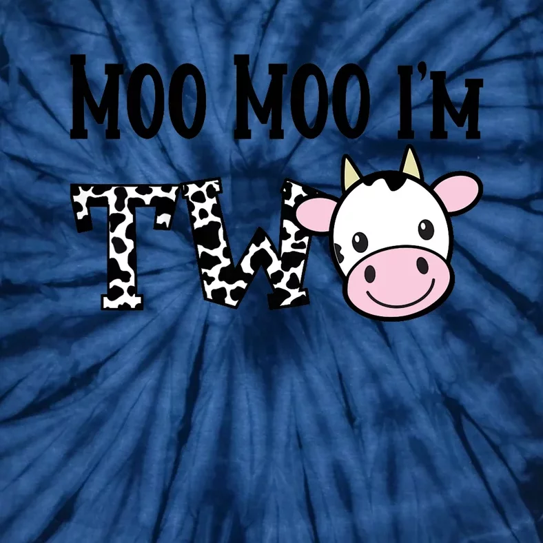 Moo Moo I'm Two Birthday Tee 2 Year Old Boy Cow Print Tie-Dye T-Shirt