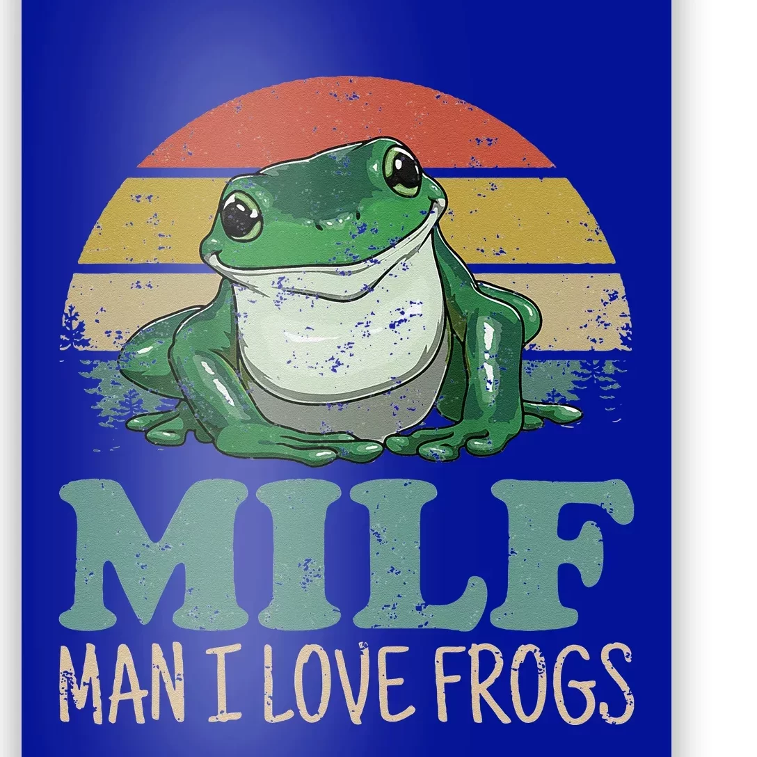 MILF Man I Love Frogs Funny Saying Frog Amphibian Lovers Poster