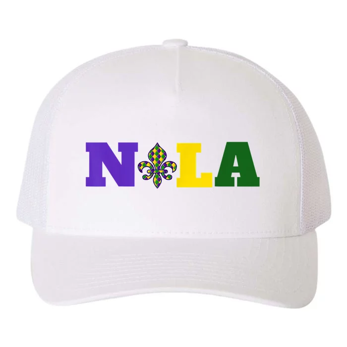 Meet Me In Nola Mardi Gras New Orleans Party Yupoong Adult 5-Panel Trucker Hat