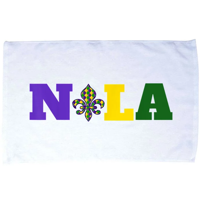 Meet Me In Nola Mardi Gras New Orleans Party Microfiber Hand Towel