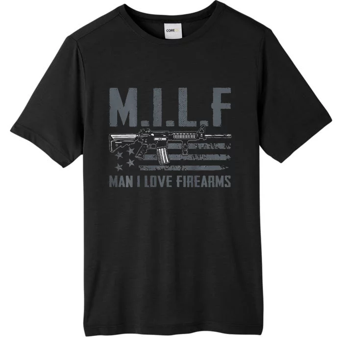 M.I.L.F Man I Love Firearms Funny Rifle Pro Gun ChromaSoft Performance T-Shirt