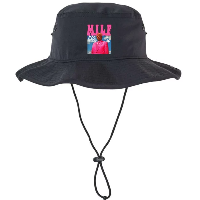 M.I.L.F Man I Love Felons Funny Trump 2024 Legacy Cool Fit Booney Bucket Hat