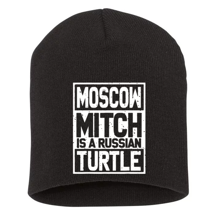 Moscow Mitch Is A Russian Turtle Short Acrylic Beanie