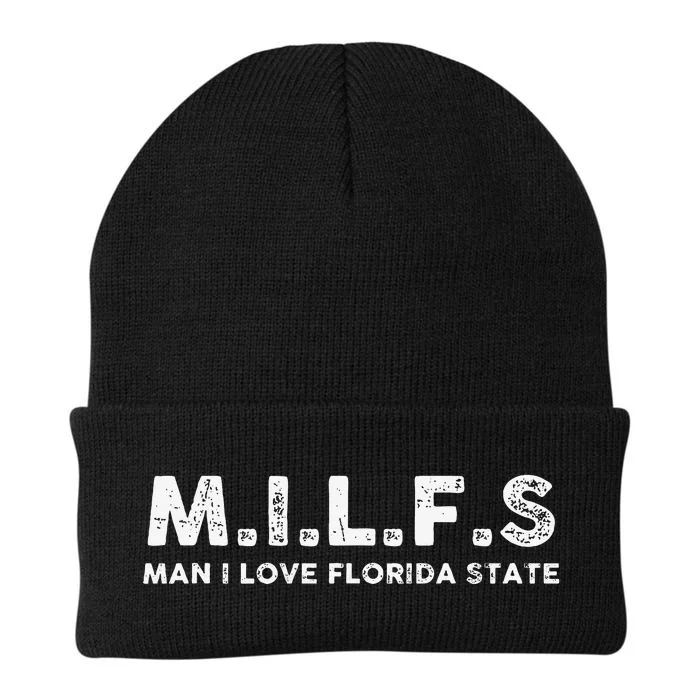 Milfs Man I Love Florida States Knit Cap Winter Beanie