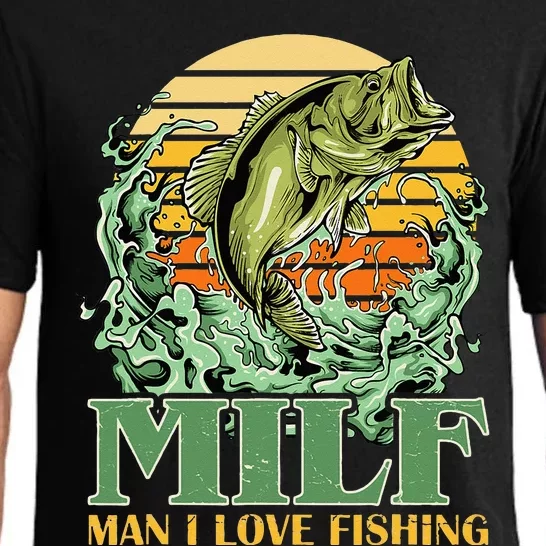 MILF Man I Love Fishing Funny Sayings Gift For Fishermen Pajama Set