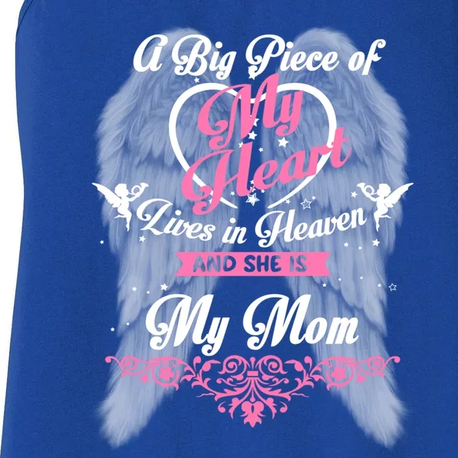 My Mom Is My Guardian Angel Lost Mom Meaningful Gift Women's Racerback Tank