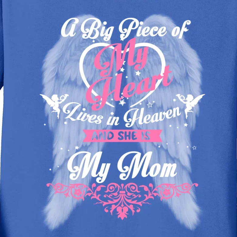 My Mom Is My Guardian Angel Lost Mom Meaningful Gift Kids Long Sleeve Shirt