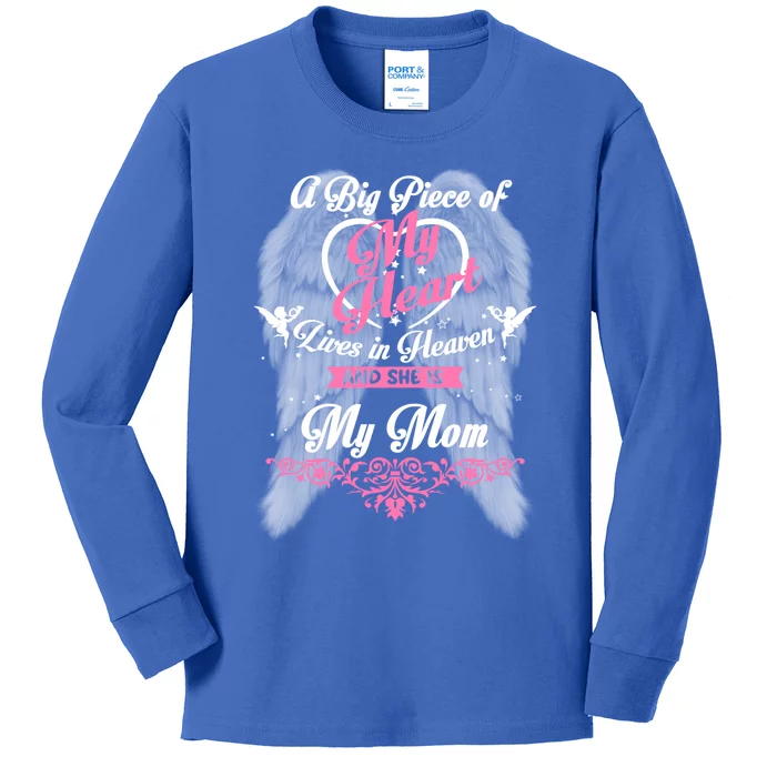 My Mom Is My Guardian Angel Lost Mom Meaningful Gift Kids Long Sleeve Shirt