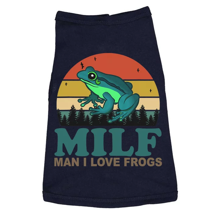 MILF Man I Love Frogs Funny Saying Frog Amphibian Lovers Doggie Tank