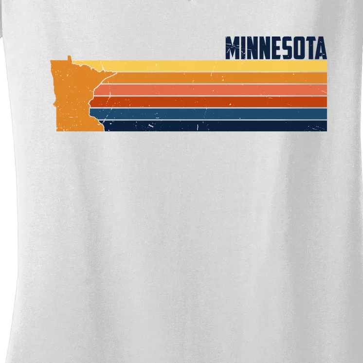 Retro Vintage Minnesota Women's V-Neck T-Shirt