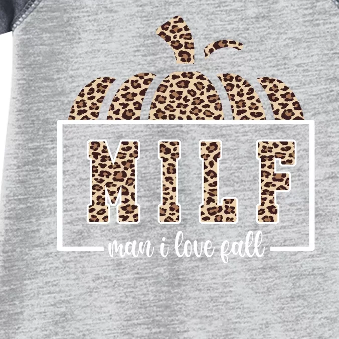 MILF Man I Love Fall Cheetah Pumpkin Cute Infant Baby Jersey Bodysuit