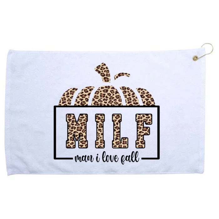 MILF Man I Love Fall Cheetah Pumpkin Cute Grommeted Golf Towel