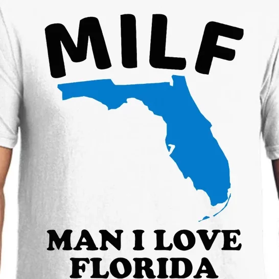 Milf Man I Love Florida Funny Miami United States Tampa Pajama Set