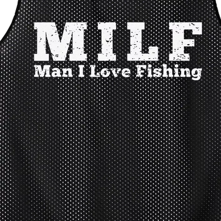 MILF Man I Love Fishing Mesh Reversible Basketball Jersey Tank