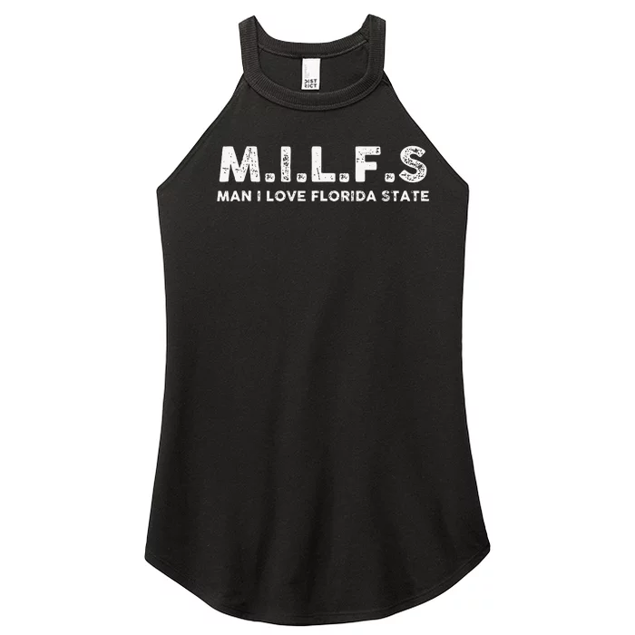 Milfs Man I Love Florida States Vintage Women’s Perfect Tri Rocker Tank