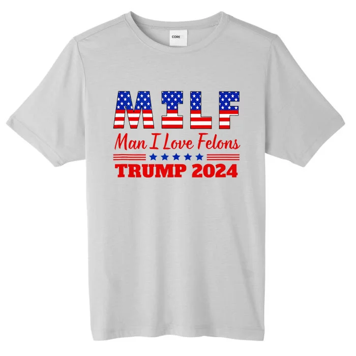 Milf Man I Love Felons Trump Girl For Trump 2024 Usa ChromaSoft Performance T-Shirt