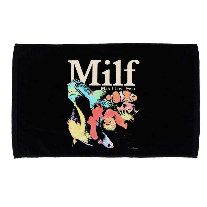 Milf Man I Love Fish Microfiber Hand Towel