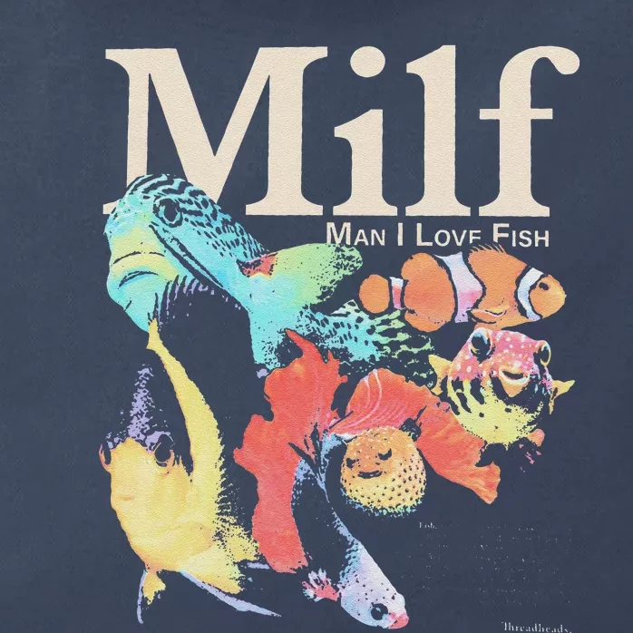 Milf Man I Love Fish Zip Tote Bag