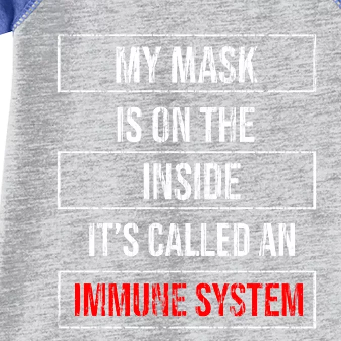 My Mask Is In The Inside Its Called An Immune System Funny Gift Infant Baby Jersey Bodysuit