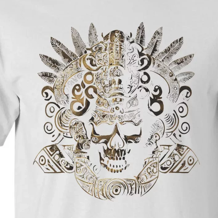 Mexican Mayan Inca Aztec King Skull Tall T-Shirt