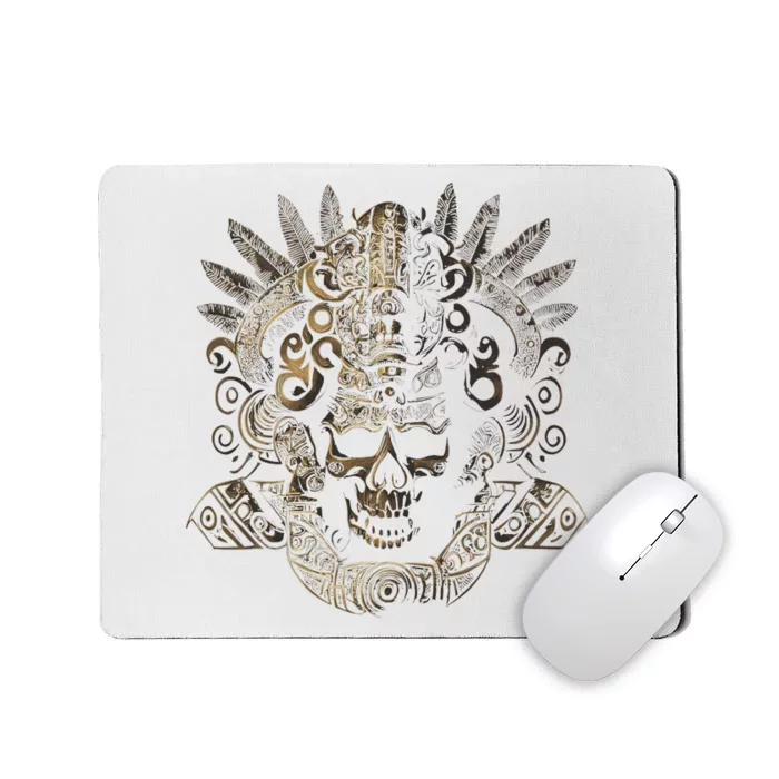 Mexican Mayan Inca Aztec King Skull Mousepad