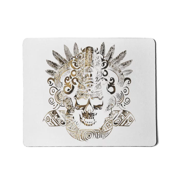 Mexican Mayan Inca Aztec King Skull Mousepad