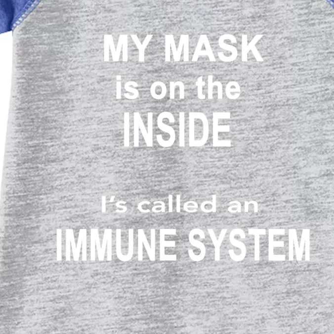 My Mask Is On The Inside Its Called An Immune System Funny Great Gift Infant Baby Jersey Bodysuit