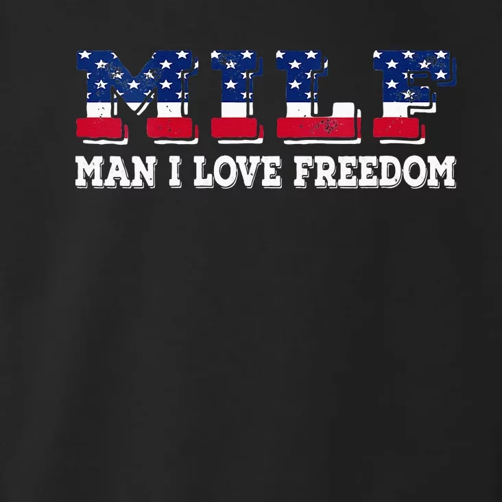 MILF Man I Love Freedom Funny Patriotic Toddler Hoodie