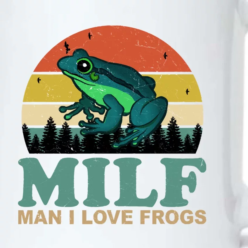 Milf Man I Love Frogs Funny Amphibian Lovers Black Color Changing Mug