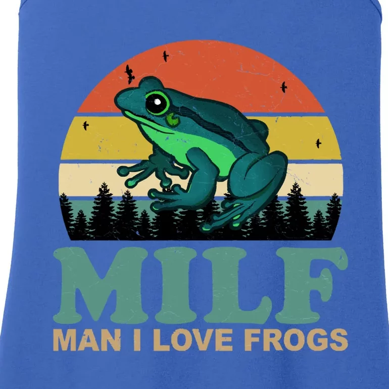 Milf Man I Love Frogs Funny Amphibian Lovers Ladies Essential Tank