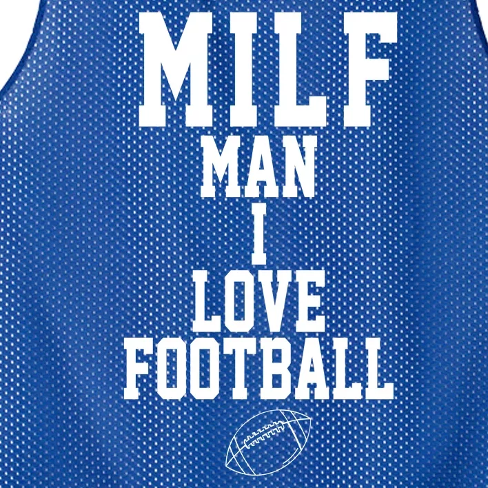 MILF Man I Love Football Funny Mesh Reversible Basketball Jersey Tank