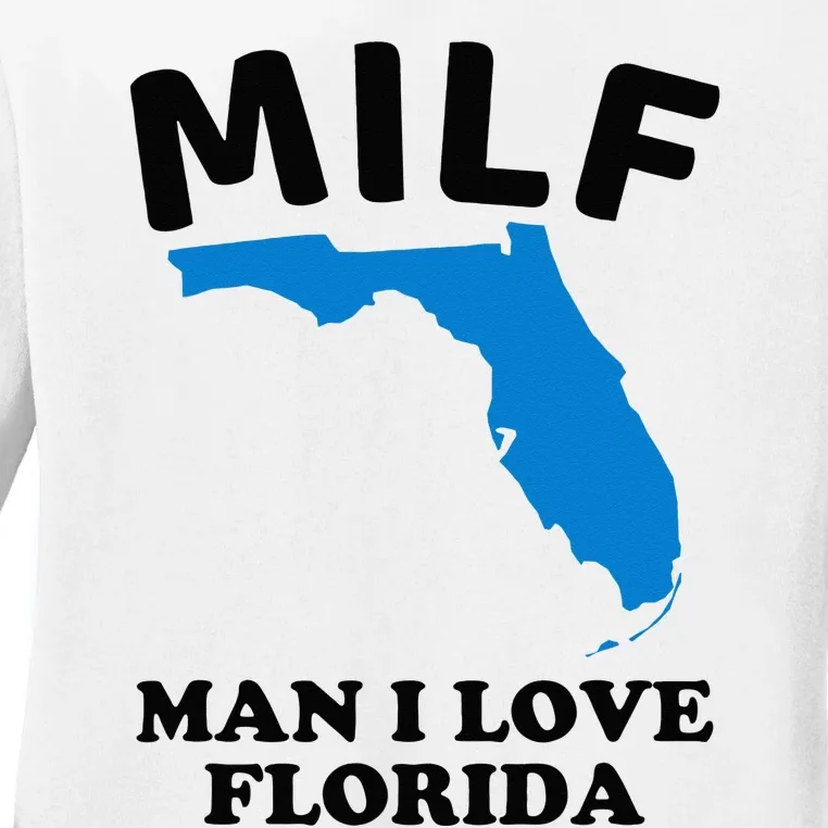 MILF Man I Love Florida Funny Miami United States Tampa Ladies Long Sleeve Shirt