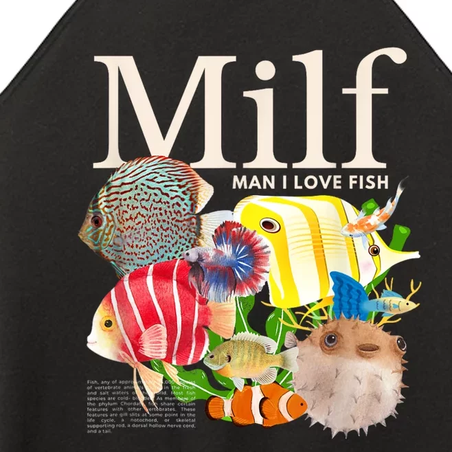 Milf Man I Love Fish Funny Fishing Fisherman Humor Nature Women’s Perfect Tri Rocker Tank