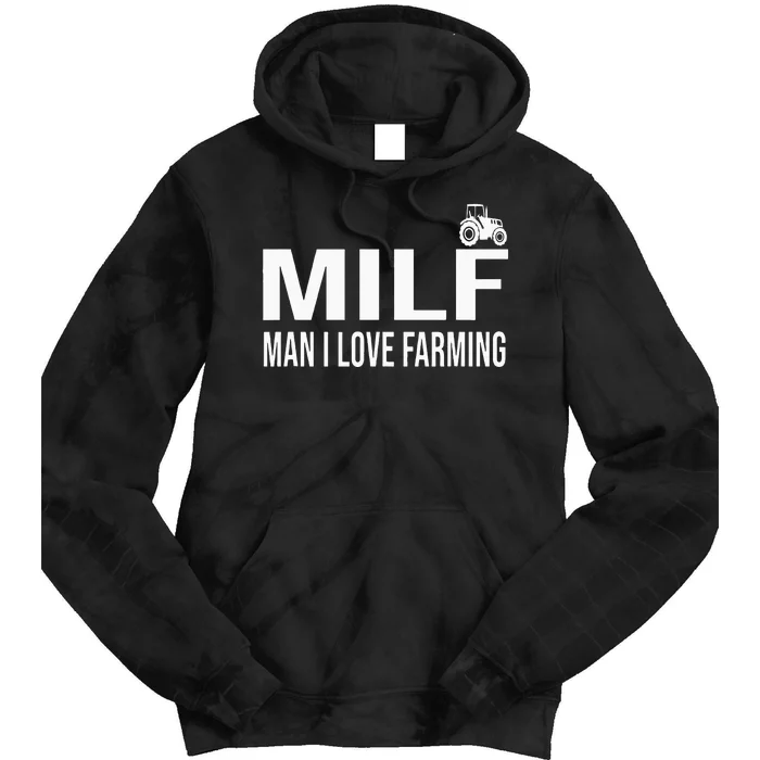 Milf Man I Love Farming Kansas State Purple Football Fan Tie Dye Hoodie