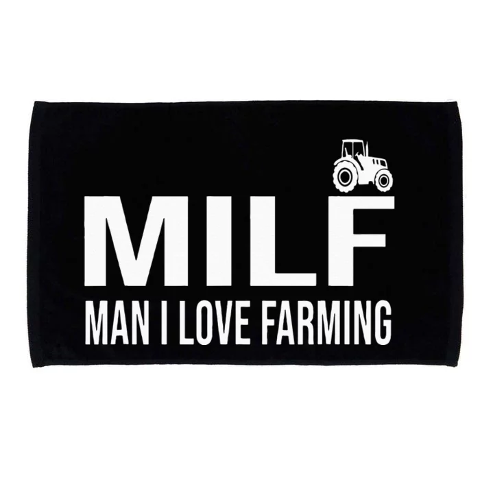 Milf Man I Love Farming Kansas State Purple Football Fan Microfiber Hand Towel