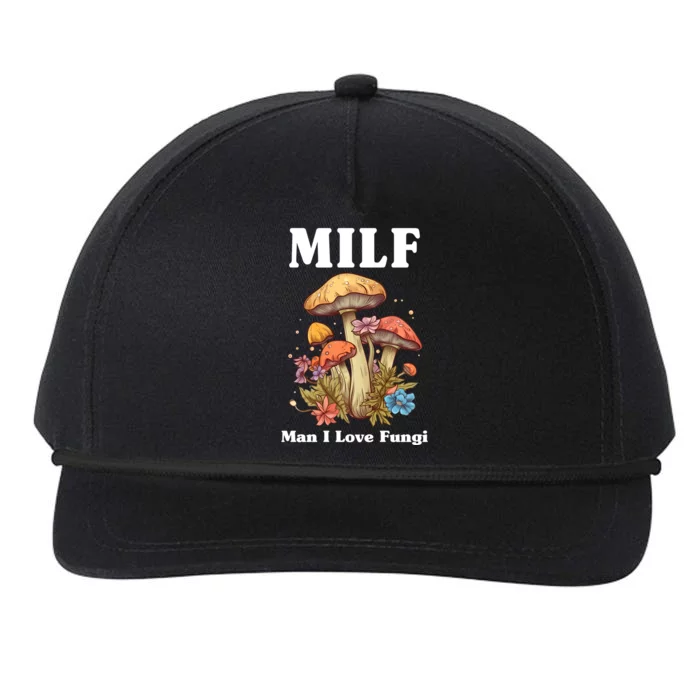 Milf Man I Love Fungi Funny Snapback Five-Panel Rope Hat