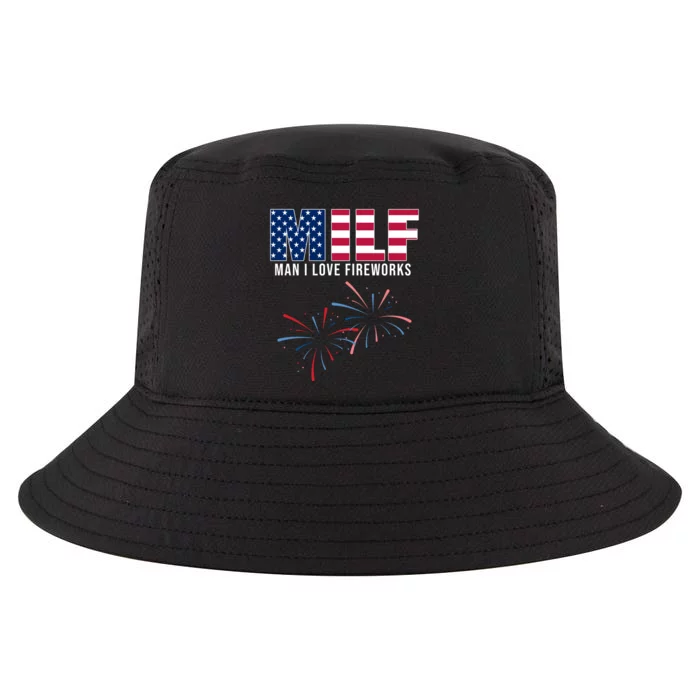 MILF Man I Love Fireworks Funny 4th Of July Cool Comfort Performance Bucket Hat