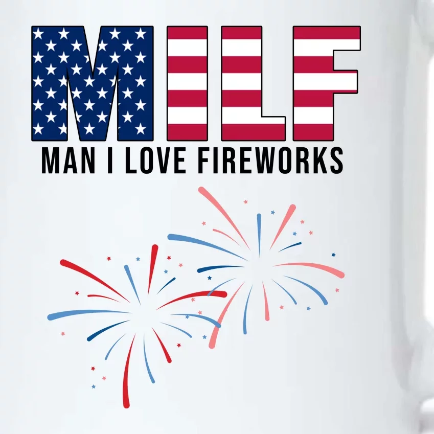 MILF Man I Love Fireworks Funny 4th Of July Black Color Changing Mug