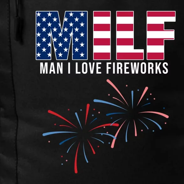 MILF Man I Love Fireworks Funny 4th Of July Daily Commute Backpack