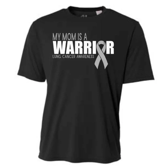 My Mom Is A Warrior Lung Cancer Awareness Cooling Performance Crew T-Shirt