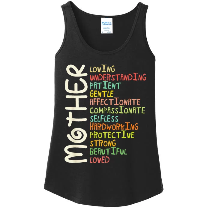 MOTHER Meaning I Love Mom Mothers Day Ladies Essential Tank