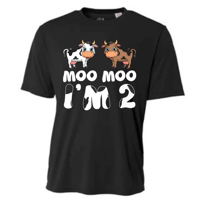 Moo Moo Im Two Cute Cow 2nd Birthday Cows Gift 8111 Cooling Performance Crew T-Shirt