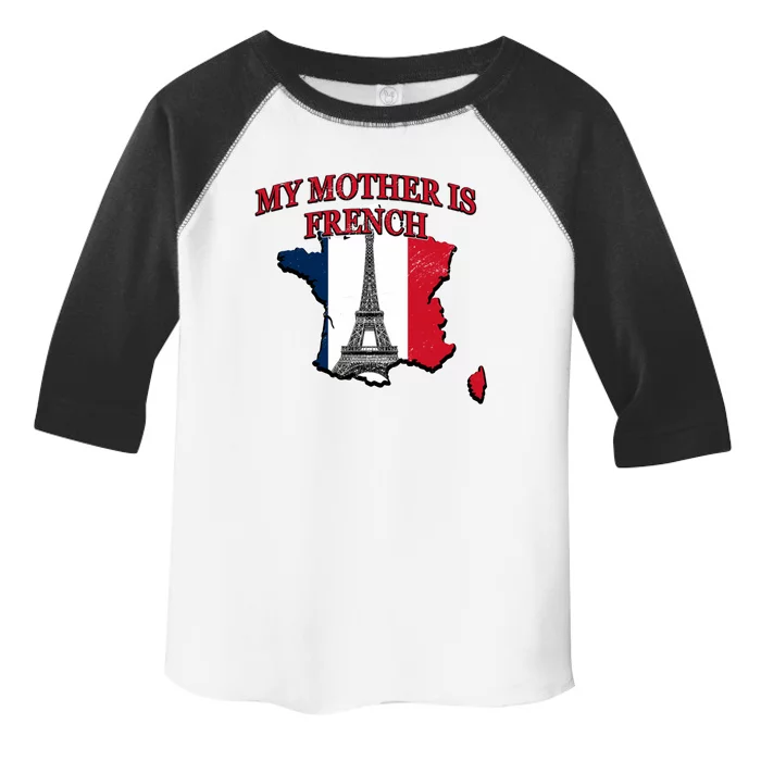 My Mother Is French Nationality Mommy Heritage Mom France Meaningful Gift Toddler Fine Jersey T-Shirt