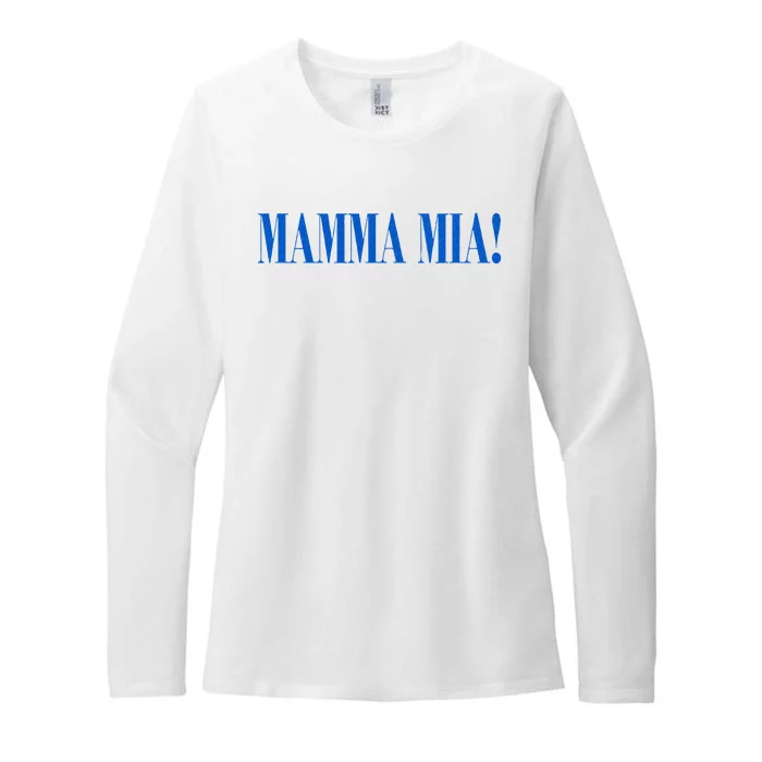 Mamma Mia Italian Novelty Christmas Gift Womens CVC Long Sleeve Shirt