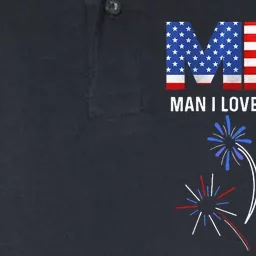 Milf Man I Love Fireworks Funny American Patriotic July 4th Softstyle Adult Sport Polo